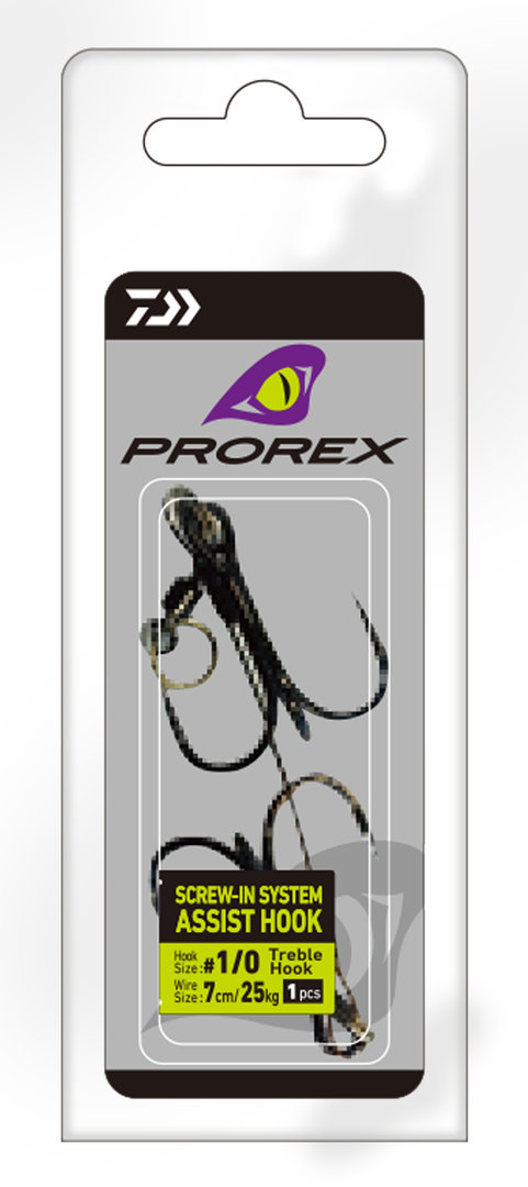 Daiwa Prorex Screw-In Assist Hook, Gummifischsystem