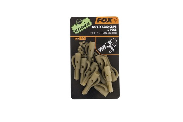 FOX Safety Lead Clips & Pegs Size 7, Safety Clips