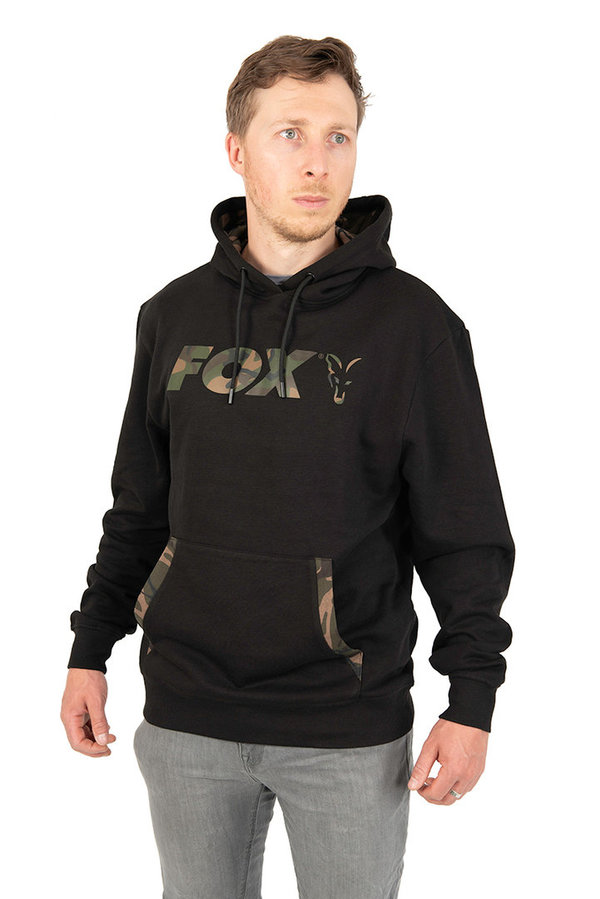 FOX Lightweight Black/Camo Print Pullover Hoody, Hoodie